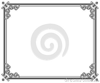 Corners and borders Vector Illustration