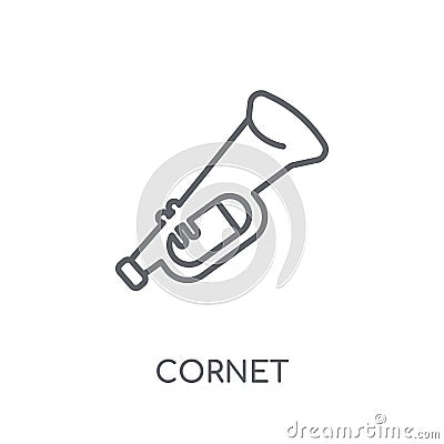 cornet linear icon. Modern outline cornet logo concept on white Vector Illustration