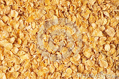 Cornflakes honey on the wooden table, meal texture Stock Photo