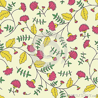 Cornflower pattern. Vector seamless texture Vector Illustration
