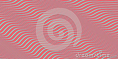 Cornflower Salmon Seamless Hypnotic Waves Background Stock Photo