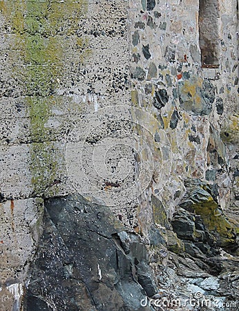 Cornish wall in St Ives Stock Photo