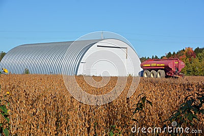 Corns farms in Ange Gardien located within the Rouville Regional Editorial Stock Photo