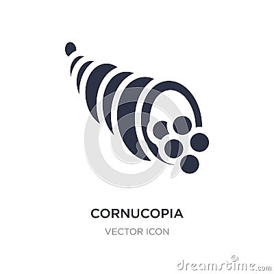 cornucopia icon on white background. Simple element illustration from Thanksgiving concept Vector Illustration