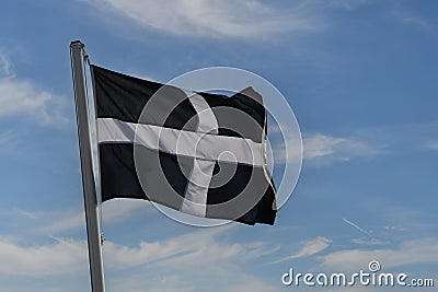 Cornwall Flag also known as St Pirans Flag Stock Photo