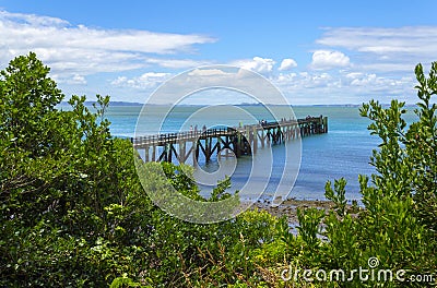 Cornwallis Wharf Auckland New Zealand Stock Photo