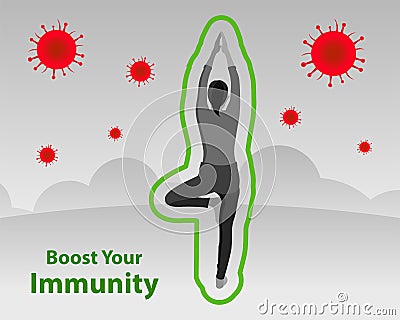 Prevent yourself from CoronaVirus. Boost your immunity and fight with covid-19. Stay home Stay safe from 2015-nCov. Stock Photo