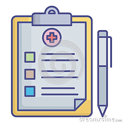 corona test report Flat Style vector icon which can easily modify or edit Vector Illustration