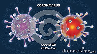 Colorful vector illustration of a corona-COVID-19 virus Vector Illustration