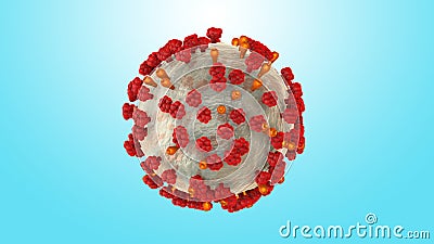 Corona virus and bacteria medical concept Stock Photo