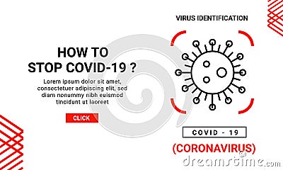 Corona virus banner template web Stock Photo
