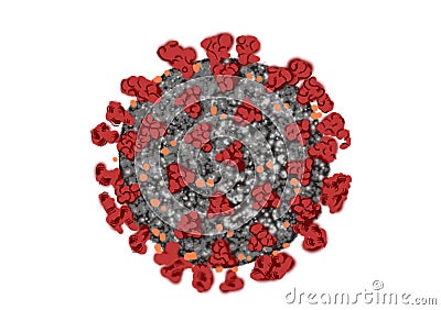 Corona Virus computer generated illustration Cartoon Illustration