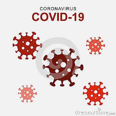 Corona virus COVID-19 icon. simple flat vector illustration Vector Illustration
