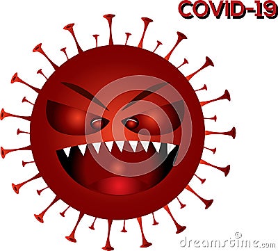 Corona virus COVID-19 microscopic virus corona virus disease 3d illustration india china asia world Vector Illustration