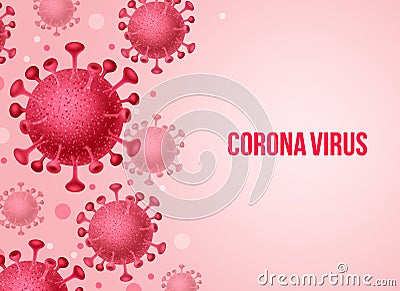 Corona virus covid-19 template vector background. Ncov corona virus global outbreak pandemic Vector Illustration