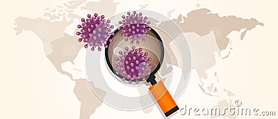 Corona virus deadly pandemic infection spread in china with map flu outbreak Vector Illustration