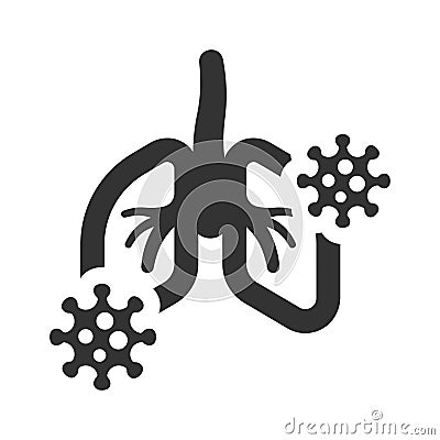 Corona Virus Infection Icon Vector Illustration