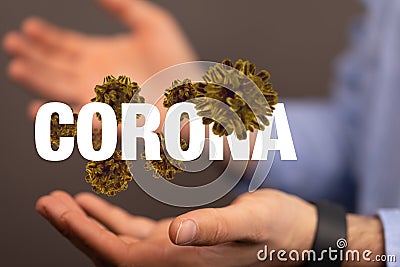 A Corona Virus - Microbiology And Virology Concept - 3d Rendering Stock Photo