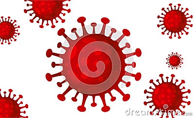 Corona Virus Molecule or Covid-19. Vector Illustration