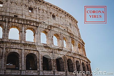 Corona virus in Rome Stock Photo