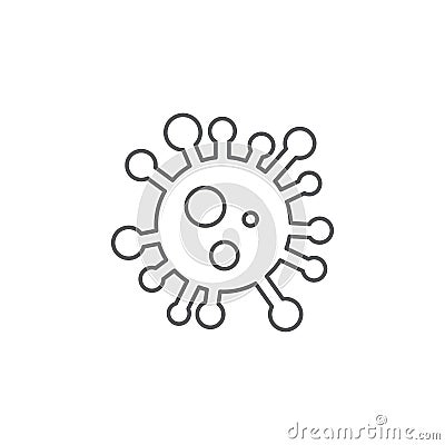 Corona virus, virus line vector icon symbol isolated on white background Vector Illustration