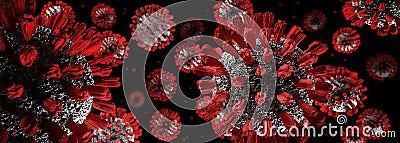 Corona virus from Wuchang - covid19, symbol representing bacterial infection Stock Photo