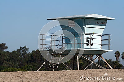Coronado Beach Lifeguard Tower Stock Photo