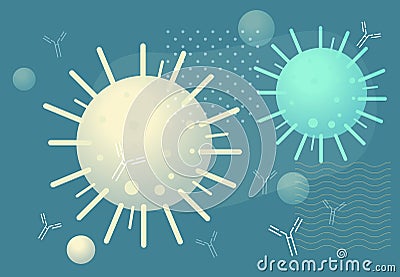 Coronavirus Antibodies - Illustration Vector Illustration