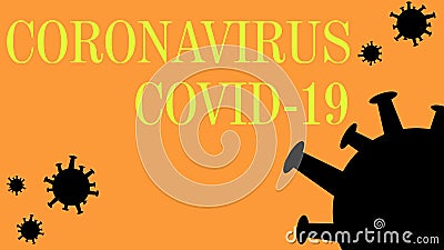 Abstract yellow coronavirus concept background Cartoon Illustration