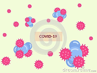 Coronavirus background pattern with title and some modern color theme Stock Photo