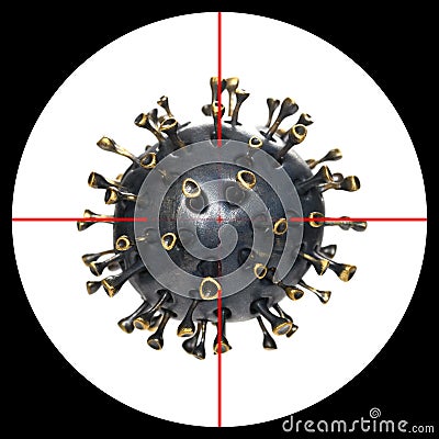 coronavirus being aimed at as the target conept of killing coronavirus Stock Photo