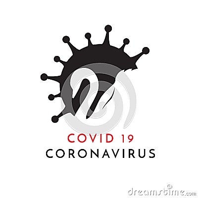 Coronavirus black swan Vector Illustration