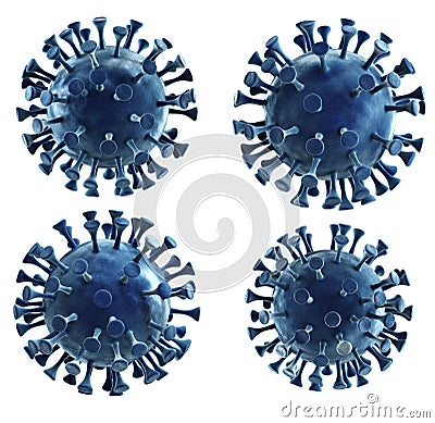 Coronavirus cell or covid-19 cell isolated Stock Photo