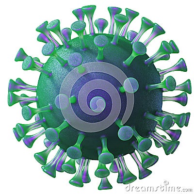 Coronavirus cell or covid-19 cell isolated Stock Photo