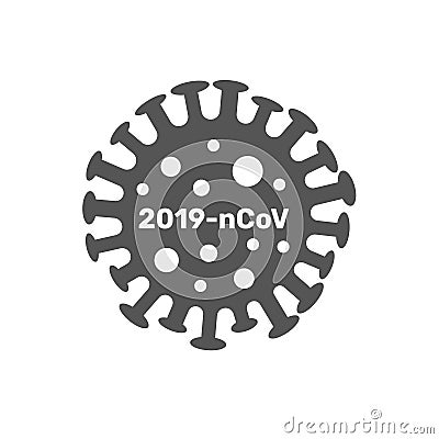 Coronavirus cell, 2019-nCoV. China pathogen respiratory coronavirus 2019-nCoV in a world, Dangerous chinese nCoV Vector Illustration