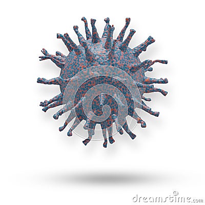 Coronavirus or COVID-19 cells in human body. Cartoon Illustration