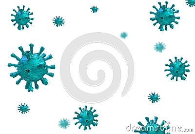 Coronavirus covid1-9 covid 19 background mask blue - 3d rendering Stock Photo