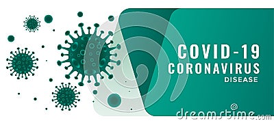 Coronavirus covid19 disease outburst background with floating virus Vector Illustration