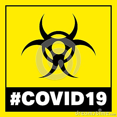Coronavirus covid-19 outbreak alert sign to aware public Stock Photo