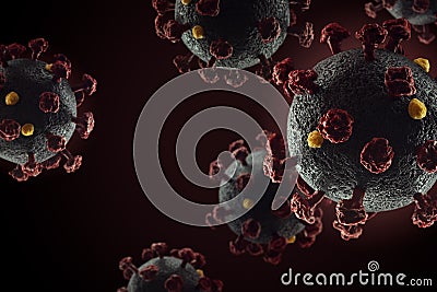 Coronavirus dark background Stock Photo