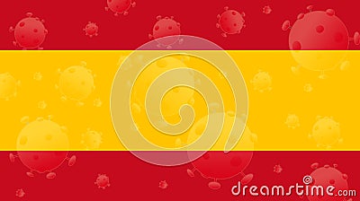 Coronavirus, flag of Spain Stock Photo