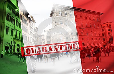 coronavirus global fight - Italy lockdown Editorial Stock Photo