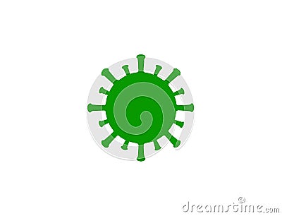 Coronavirus green icon on a white background Stock Photo