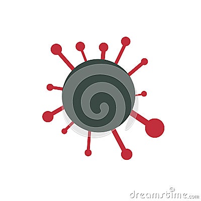 Coronavirus icon. Covid 19 pandemic symbol. Simple isolated virus pictogram Vector Illustration