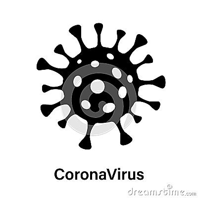 Coronavirus icon or logo. Epidemic disease infection. Virus biohazard concept. Vector Vector Illustration