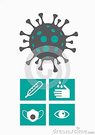 Coronavirus icon Vector Illustration