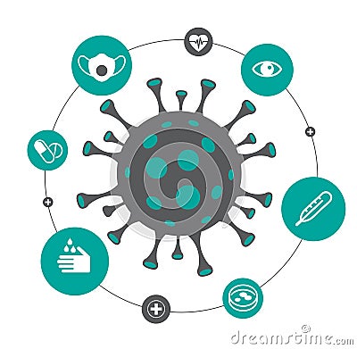 Coronavirus icon Vector Illustration