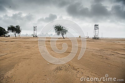 Coronavirus India lockdown - Girgaon chowpatty Editorial Stock Photo