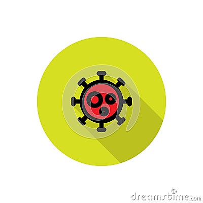 Coronavirus line icon, vector illustration Cartoon Illustration