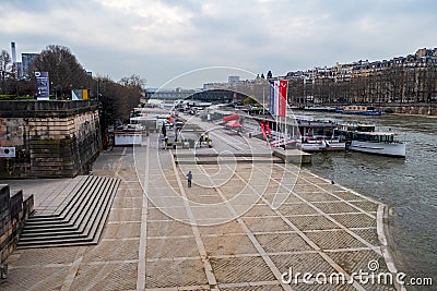 Covid-19 Lockdown in Paris Editorial Stock Photo